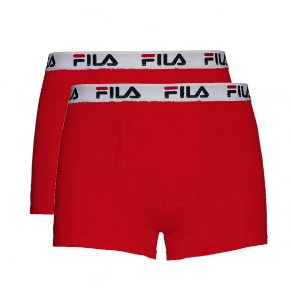 Lot de 2 Boxers FILA Homme en Coton Rouge (Herenboxershorts) Fila chez FrenchMarket