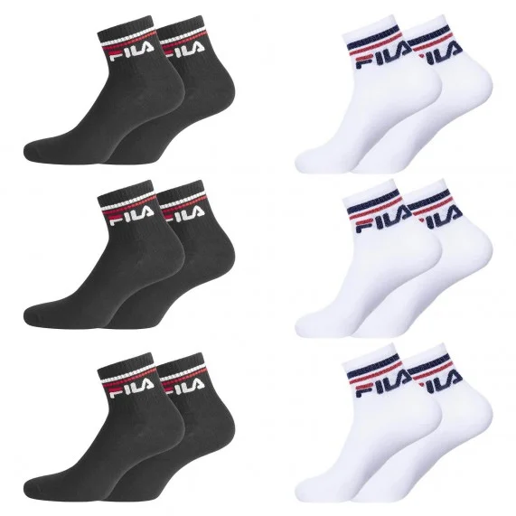 Lot de 6 Paires de Chaussettes Tiges Courtes Sport Logo (Chaussettes de sport) Fila chez FrenchMarket