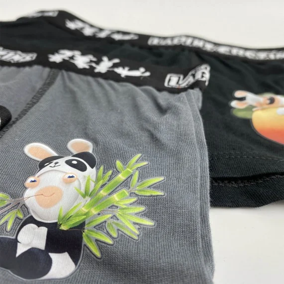 5er-Set Baumwoll-Boxershorts für Jungen Rabbids (Boxershorts für Jungen) French Market auf FrenchMarket