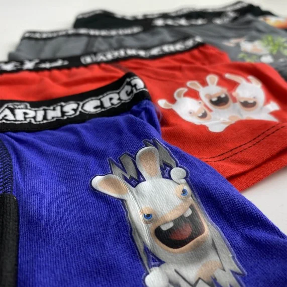 5er-Set Baumwoll-Boxershorts für Jungen Rabbids (Boxershorts für Jungen) French Market auf FrenchMarket