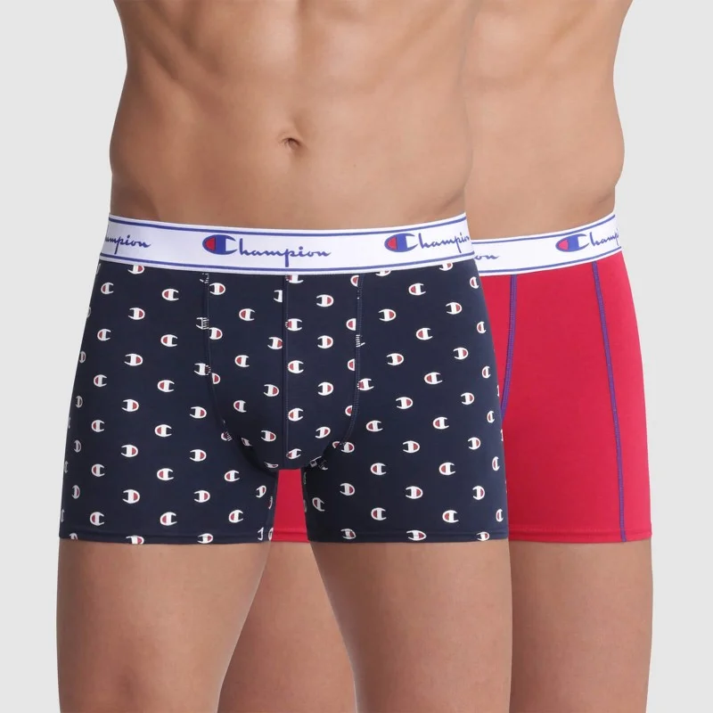 CHAMPION Men s Boxer Set of 2 Navy Red French Market