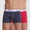 CHAMPION Lot de 2 Boxers Coton Homme NavyPrint/Rouge (Herenboxershorts) Champion chez FrenchMarket