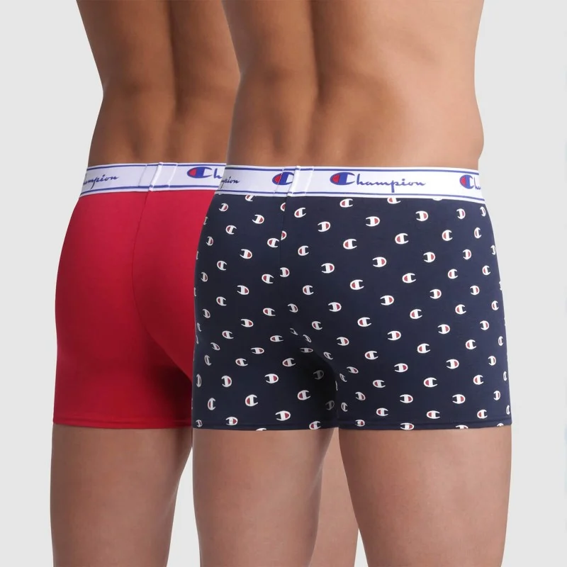 CHAMPION Men s Boxer Set of 2 Navy Red French Market