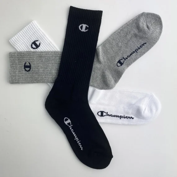 CHAMPION Lot de 3 paires de Chaussettes Crew Logo (Sportsokken) Champion chez FrenchMarket