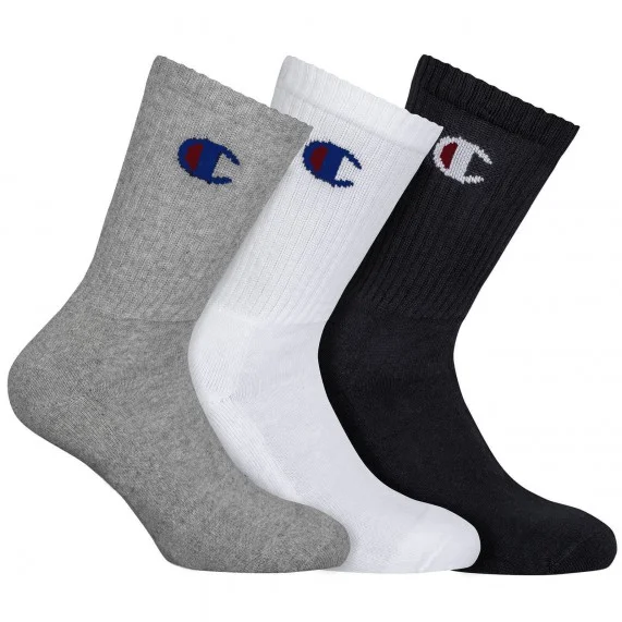 3 pares de calcetines Crew Logo (Calcetines deportivos) Champion chez FrenchMarket