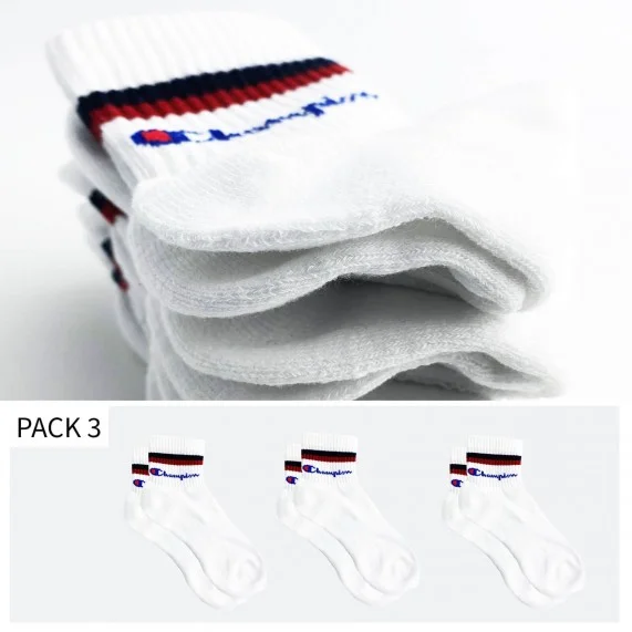 Chaussettes Tiges Courtes Classic Stripes Lot de 3 (Chaussettes de sport) Champion chez FrenchMarket