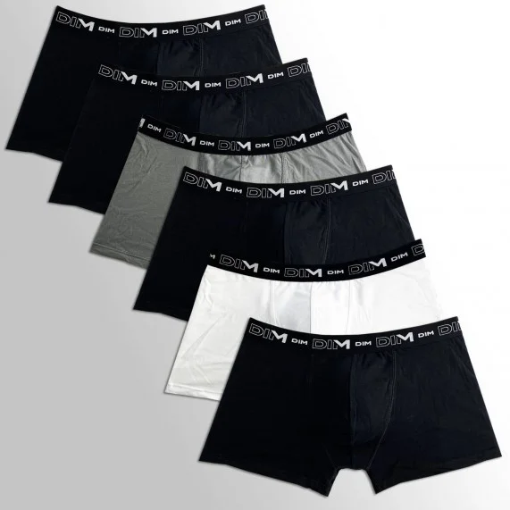 Set van 6 herenboxershorts van elastisch katoen (Herenboxershorts) Dim chez FrenchMarket