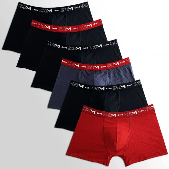 Set di 6 boxer da uomo in cotone elasticizzato (Boxer da uomo) Dim chez FrenchMarket