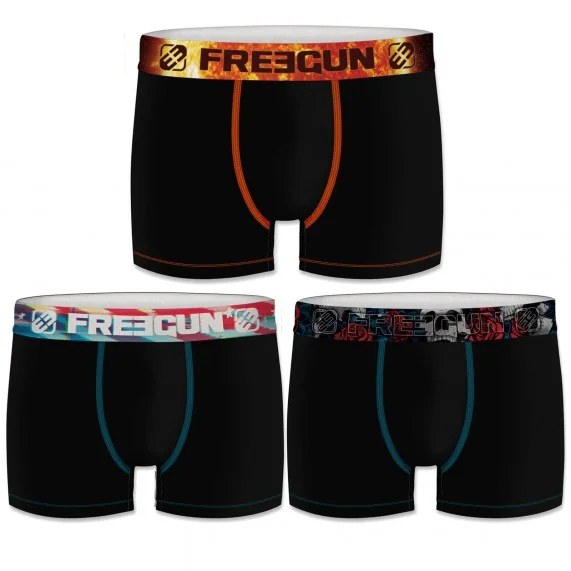 FREEGUN Lot de 3 Boxers Homme en Coton Bio (Boxershorts) Freegun auf FrenchMarket