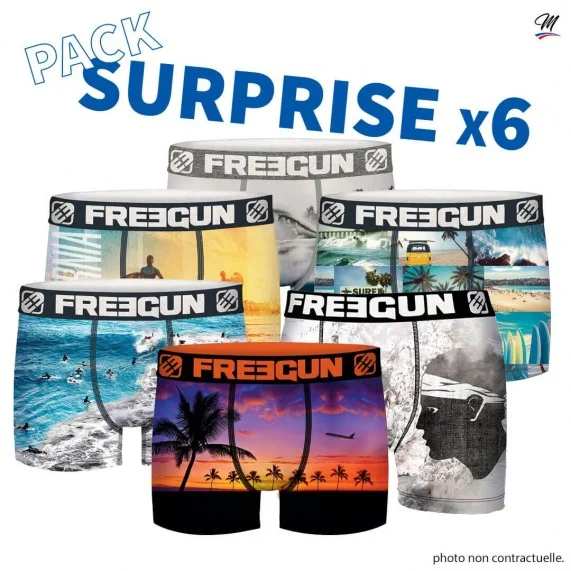 Pack of 6 Premium Boy's Boxers (Boxers) Freegun on FrenchMarket