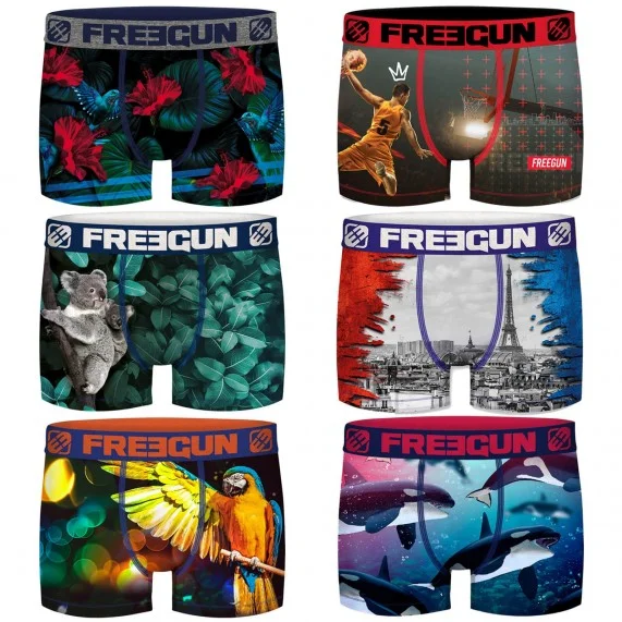 Pack of 6 Premium Boy's Boxers (Boxers) Freegun on FrenchMarket