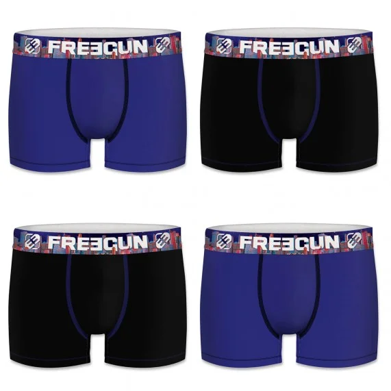 Lot de 4 Boxers Garçon en Coton Bio (Boxers) Freegun chez FrenchMarket