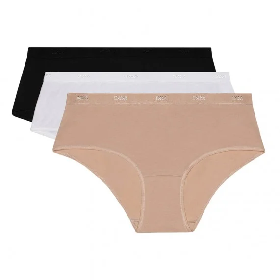 Lot de 3 Boxers Unis Coton Stretch "EcoDim" (Boxer Femme) Dim chez FrenchMarket