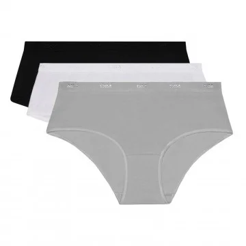 Lot de 3 Boxers Unies Coton Stretch "EcoDim" (Boksers) Dim chez FrenchMarket