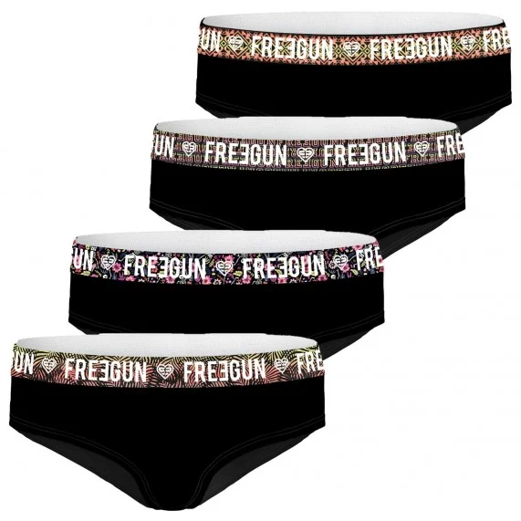 Lot de 4 boxers Fille en Coton (Boxers/Shorty) Freegun chez FrenchMarket