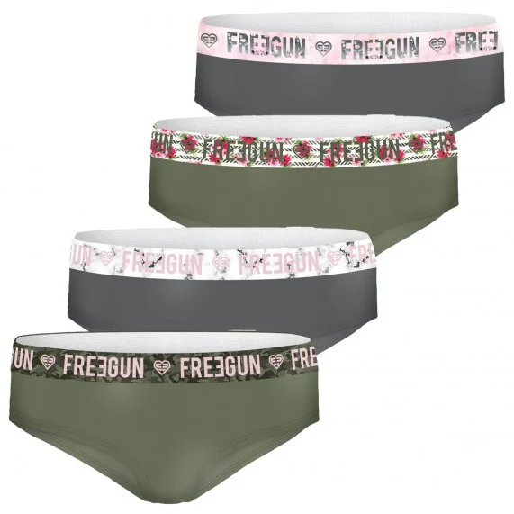 Lot de 4 boxers Fille en Coton (Boxers/Shorty) Freegun chez FrenchMarket