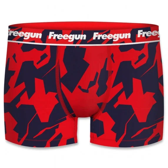 Set van 3 Never Stop katoenen boxers voor mannen (Herenboxershorts) Freegun chez FrenchMarket