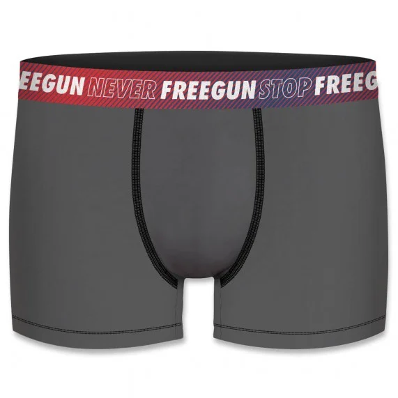 Set van 3 Never Stop katoenen boxers voor mannen (Herenboxershorts) Freegun chez FrenchMarket