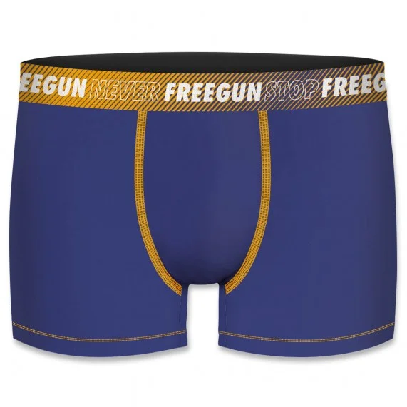 Set van 3 Never Stop katoenen boxers voor mannen (Herenboxershorts) Freegun chez FrenchMarket