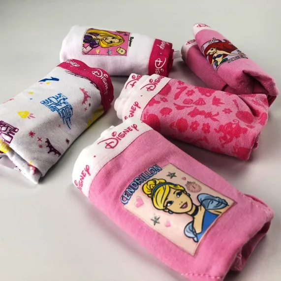 Lot de 5 Boxers Coton Fille Disney Princess (Boxers/Shorty) French Market chez FrenchMarket