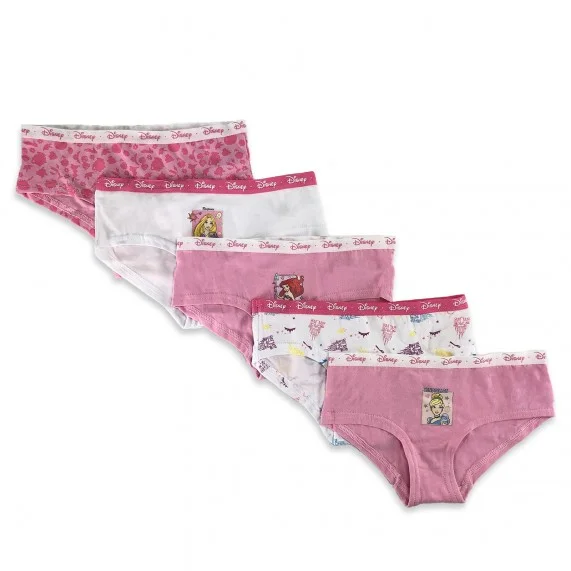 Lot de 5 Boxers Coton Fille Disney Princess (Boxers/Shorty) French Market chez FrenchMarket