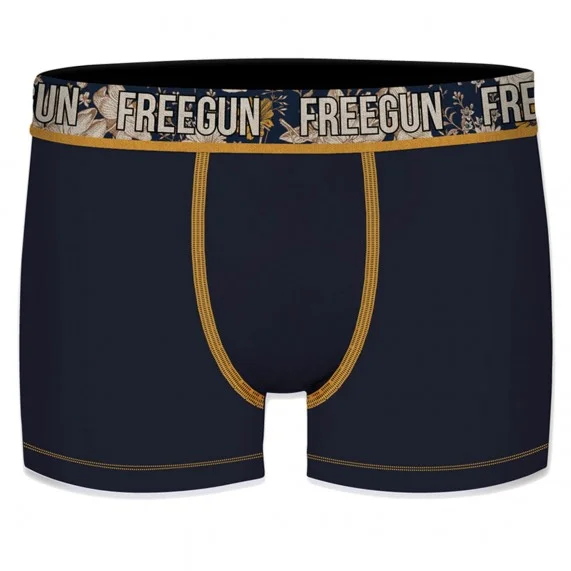 4er-Set Herren-Boxershorts aus Bio-Baumwolle Blumen/Totenkopf (Boxershorts für Männer) Freegun auf FrenchMarket