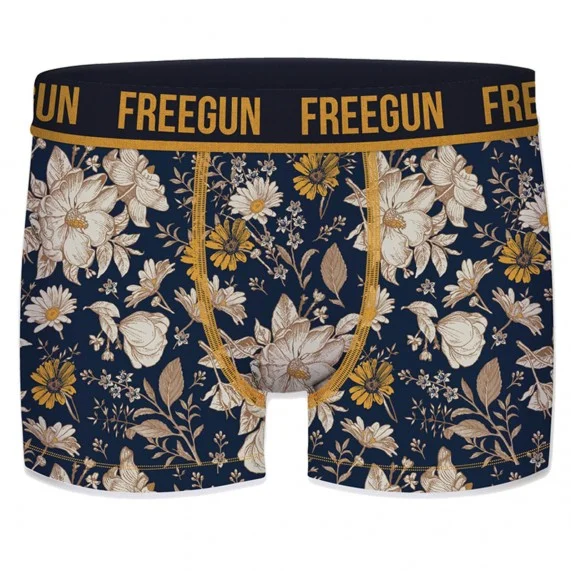 Set di 4 boxer da uomo in cotone biologico Flowers/Skull (Boxer da uomo) Freegun chez FrenchMarket