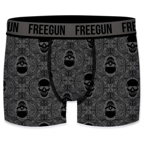 Set di 4 boxer da uomo in cotone biologico Flowers/Skull (Boxer da uomo) Freegun chez FrenchMarket