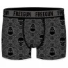 Juego de 4 bóxers de algodón orgánico para hombre Flores/Cráneo (Calzoncillos para hombre) Freegun chez FrenchMarket