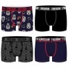 Set van 4 herenboxershorts van organisch katoen Bloemen/Schedel (Herenboxershorts) Freegun chez FrenchMarket