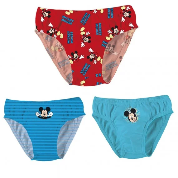 DISNEY Mickey - 3er-Set Baumwollslips für Jungen (Briefs) French Market auf FrenchMarket