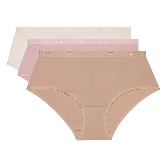 Lot de 3 Boxers Unis Coton Stretch "EcoDim" (Boxer Femme) Dim chez FrenchMarket