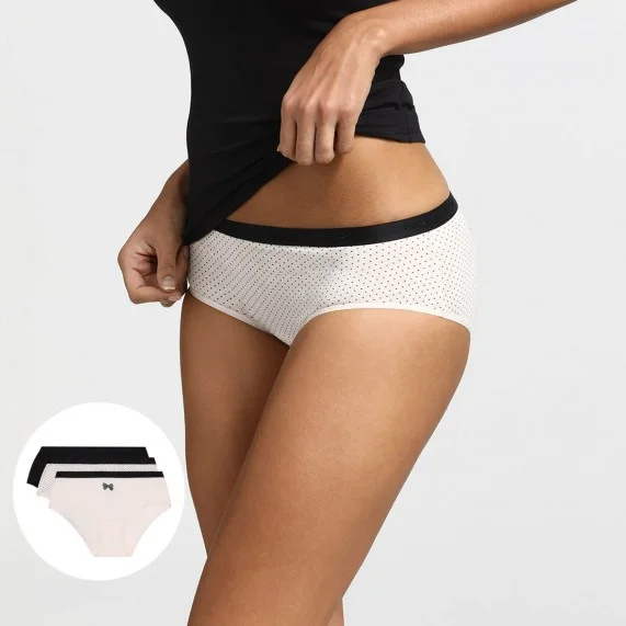 Lot de 3 Boxers Fantaisie Coton Stretch "Les Pockets de Dim" (Boxer Femme) Dim chez FrenchMarket