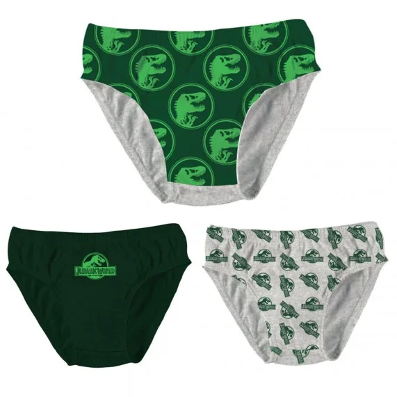 Jurassic World - Set of 3 Boy's Cotton Briefs (Briefs) French Market on FrenchMarket