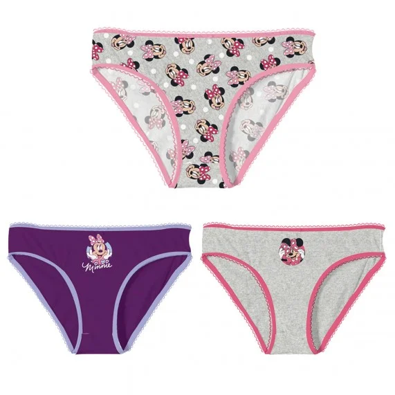 Disney Minnie - Set of 3 Girls Cotton Panties (Panties) French Market on FrenchMarket