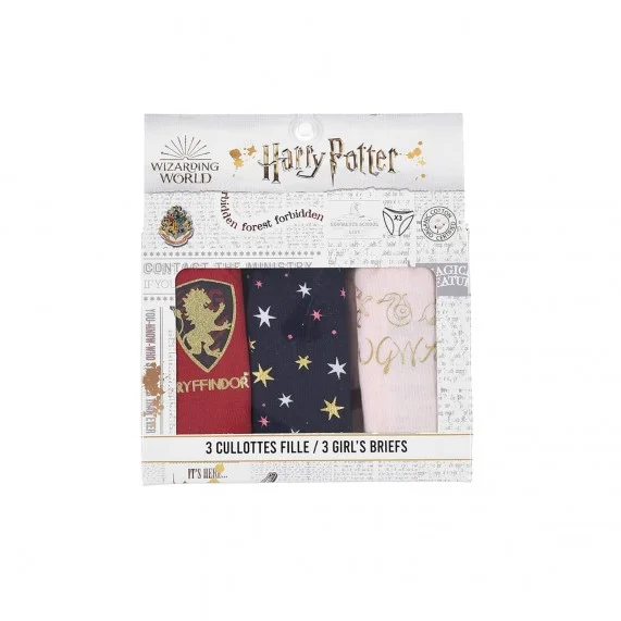 HARRY POTTER - Lot de 3 Culottes Fille en Coton (Culottes) French Market chez FrenchMarket