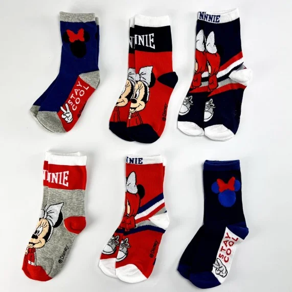 Lot de 6 Paires de Chaussettes Fille Minnie Mouse (Chaussettes) French Market chez FrenchMarket