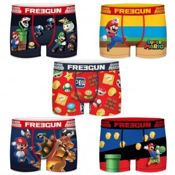 Super Mario Bros Boxershorts 5er-Pack (Boxershorts für Männer) Freegun auf FrenchMarket