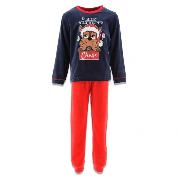 La Patrulla - Feliz Navidad Chase Conjunto de pijama de invierno de terciopelo para niño (Conjuntos de pijama) French Market ...