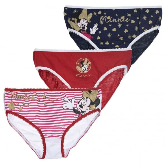 Disney Minnie - Set van 3 katoenen meisjes slips (Slipje) French Market chez FrenchMarket