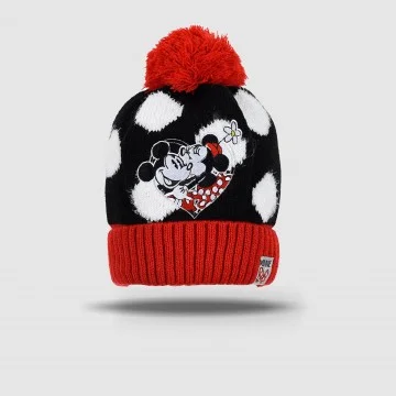 DISNEY - "Minnie Mouse" Girl's Pompom Knit Cap (Bonnets) French Market on FrenchMarket