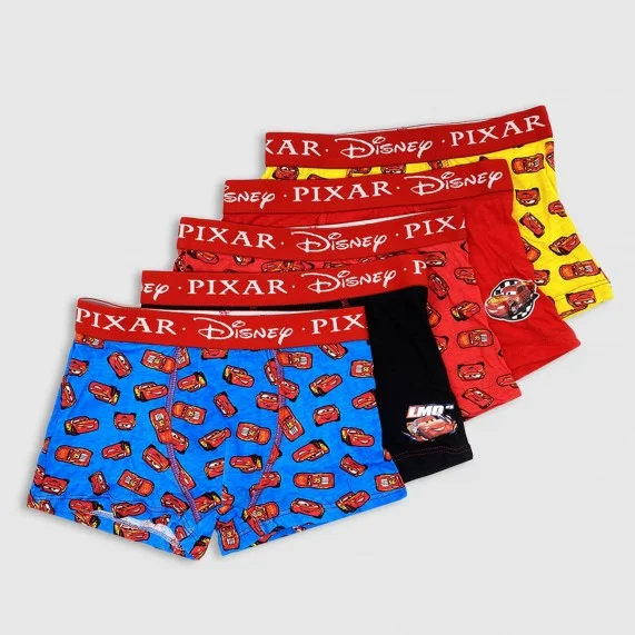 Set di 5 boxer di cotone Cars per ragazzi (Boxer da ragazzo) French Market chez FrenchMarket