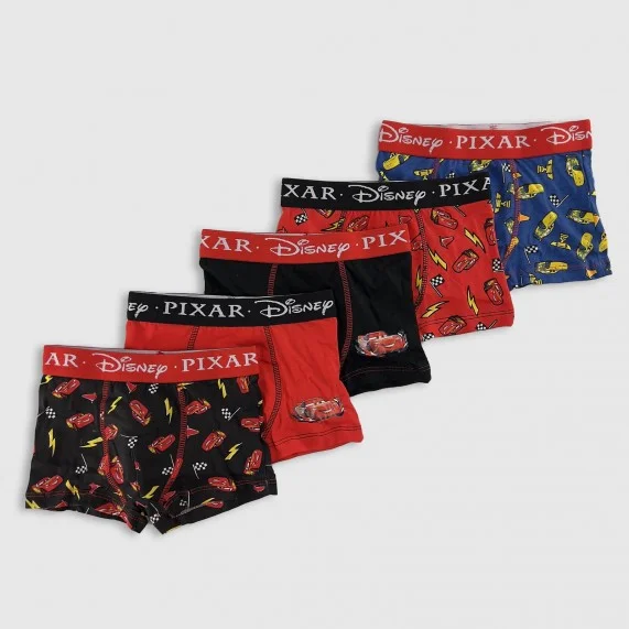 Set di 5 boxer di cotone Cars per ragazzi (Boxer da ragazzo) French Market chez FrenchMarket