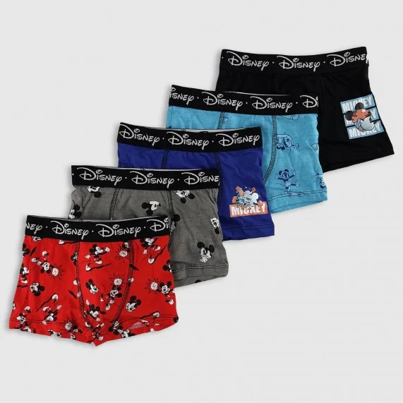 Lot de 5 Boxers Coton Garçon Mickey Mouse (Lot boxers Garçon) French Market chez FrenchMarket