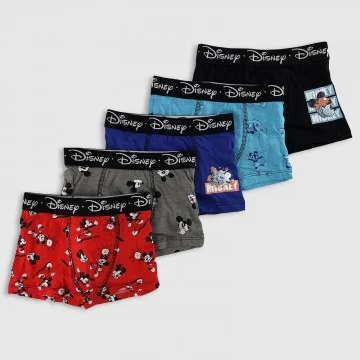 Set van 5 Mickey Mouse katoenen boxers voor jongens (Boksers) French Market chez FrenchMarket