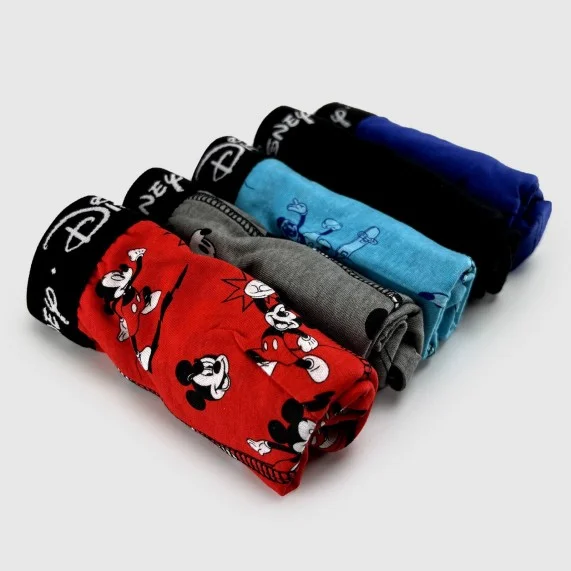 Set van 5 Mickey Mouse katoenen boxers voor jongens (Jongensboxershort) French Market chez FrenchMarket