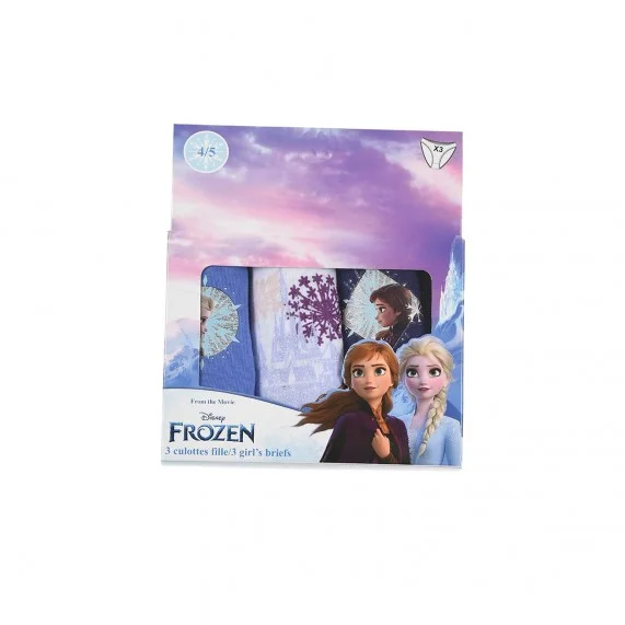 DISNEY The Snow Queen - Set di 3 mutandine in cotone per bambine (Mutandine) French Market chez FrenchMarket