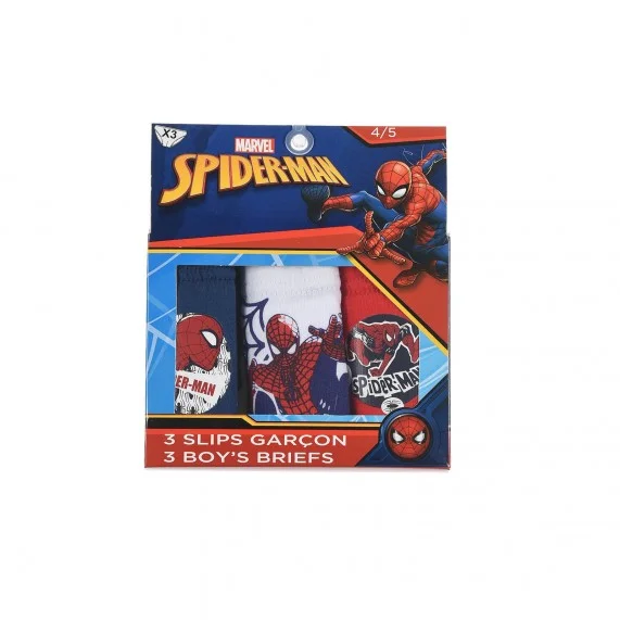 MARVEL Spider-Man - Juego de 3 calzoncillos de algodón para niño (Breves) French Market chez FrenchMarket