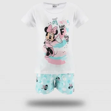 Mädchen "Minnie Mouse Have Fun" Kurzer Pyjamaanzug (Ensemble de Pyjama) French Market auf FrenchMarket