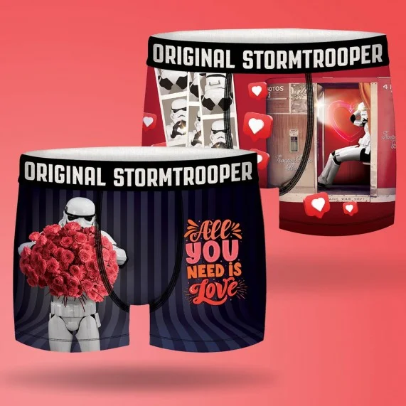 2er-Pack Herren-Boxershorts STORMTROOPER Valentinstag (Boxershorts für Männer) French Market auf FrenchMarket